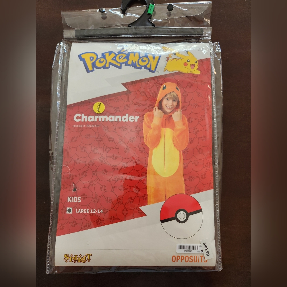 Pokemon Charmander Halloween Costume Orange Yellow